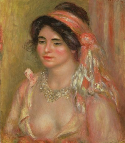 Gabrielle in Algerijnse Hoofddoek, 1911 door Pierre Auguste Renoir